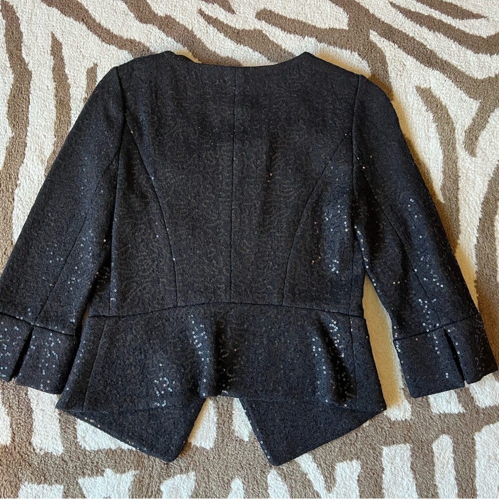 Banana Republic Sequin Blazer Black 4 - Picture 2 of 6